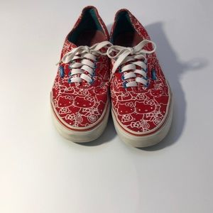 Hello Kitty Vans Size 9.5, Red, Super Cute
